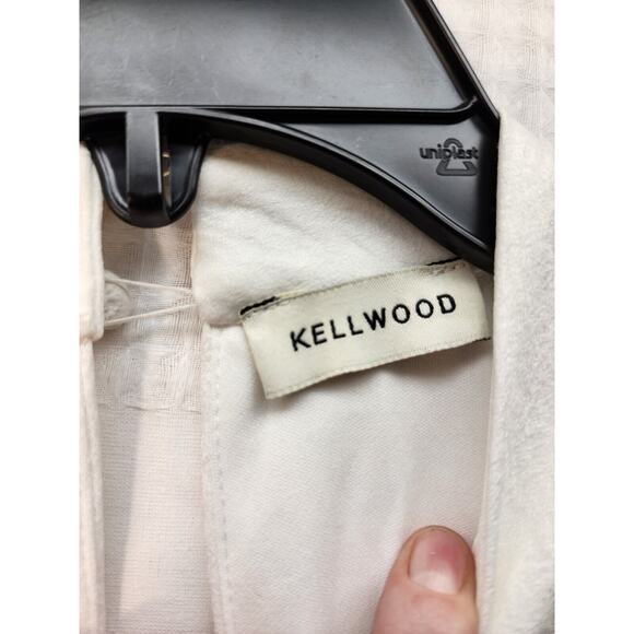 Kellywood Dress Size Medium White Halter Tie Strap Frill Detail Sundress - Picture 4 of 9